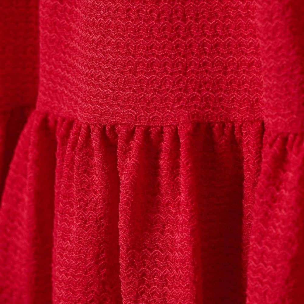 H&M TIERED RED DRESS - Picture 6 of 9